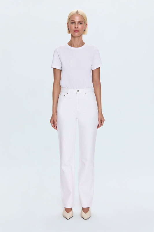 Cassie Super High Rise Straight - Paper White