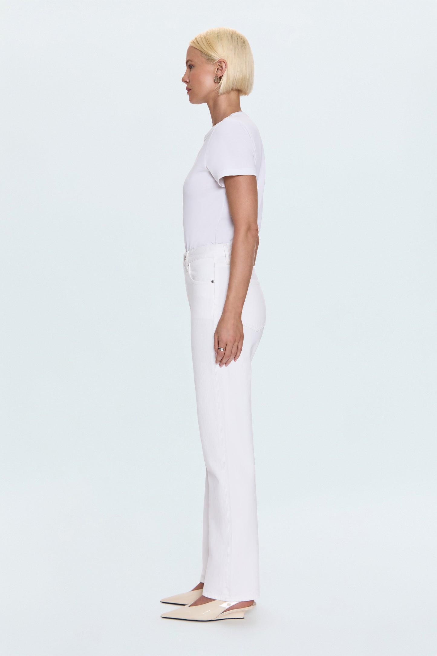 Cassie Super High Rise Straight - Paper White