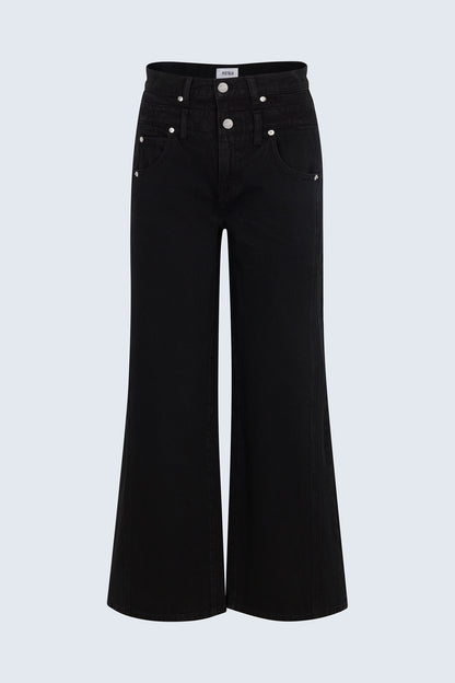 Caleb High Rise Stacked Waist Jean - Midnight Hour