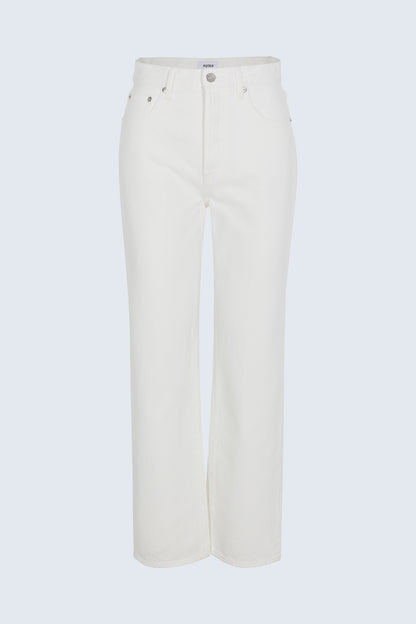 Cassie Super High Rise Straight - Paper White