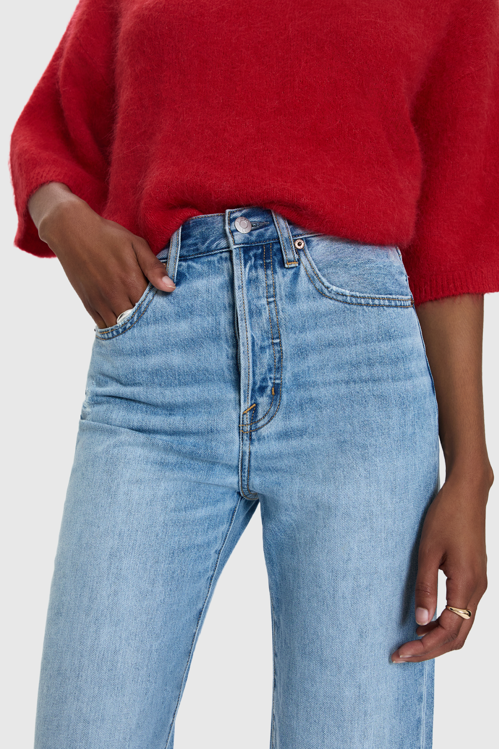 Cassie Super High Rise Straight Jean - Savvy Vintage