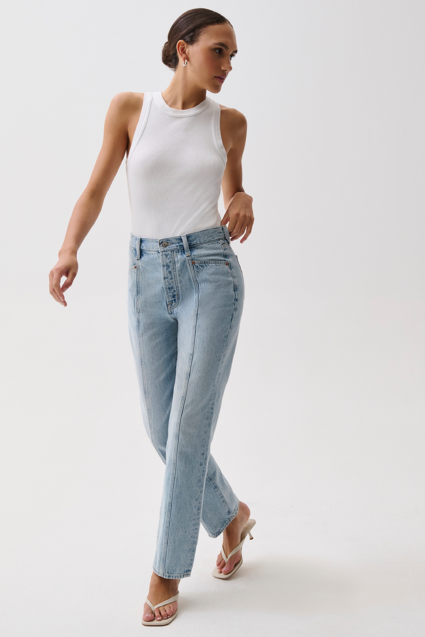 Cassie Super High Rise Straight Jean - Vibes