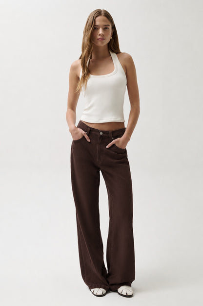 Jadyn Mid Rise Palazzo Jean - Bruna