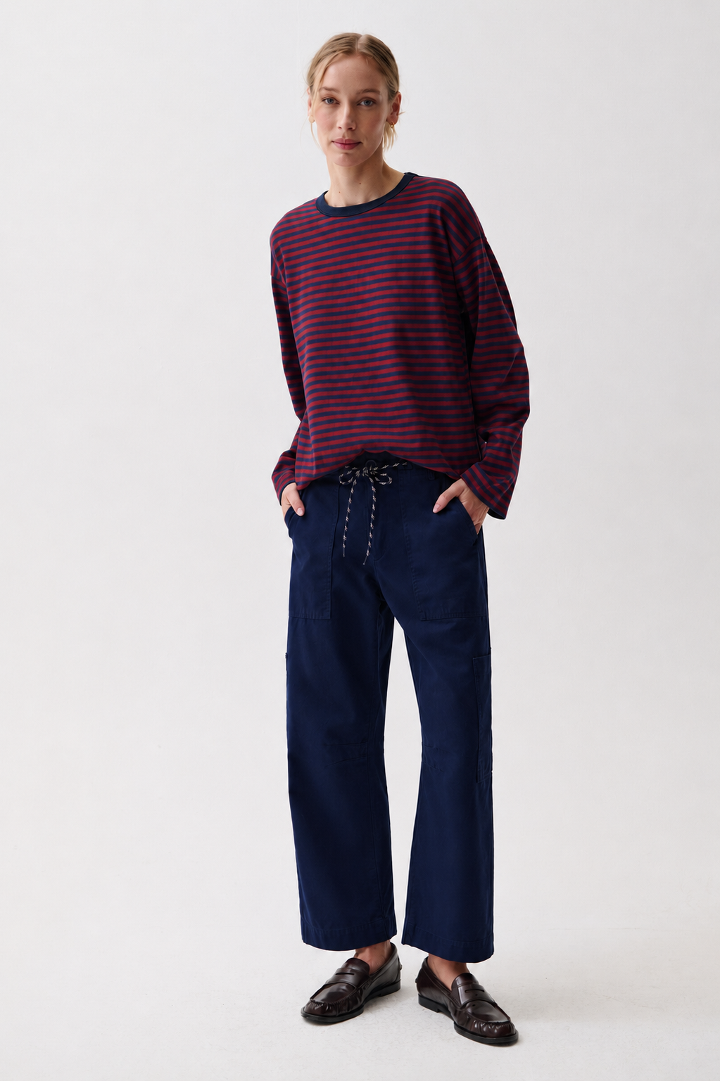 PETITE Sabrina Curved Utility Pants - Nautical