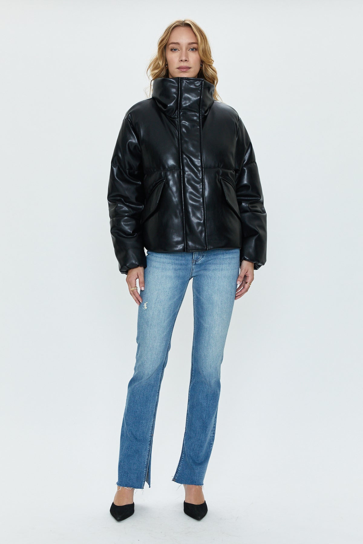 Donovan Swing Puffer Jacket - Noir