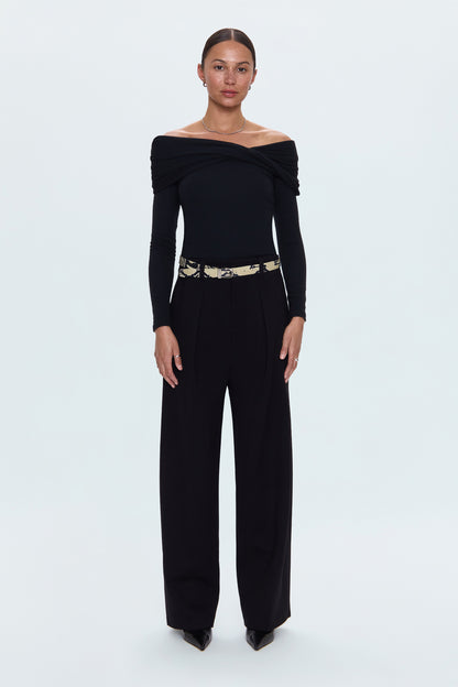 Eden Pleated Ponte Trouser - Night Out
