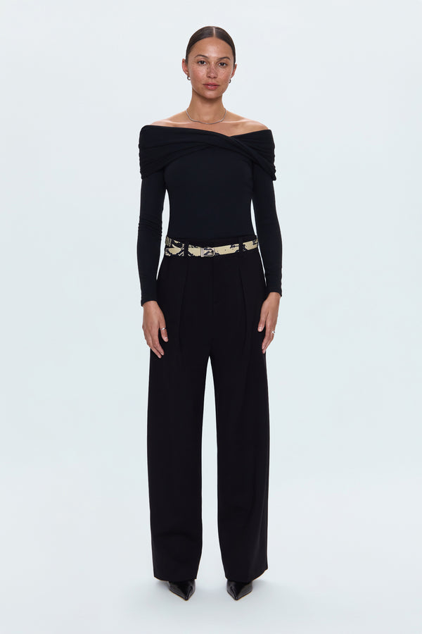 Eden Pleated Barrel Trouser - Night Out