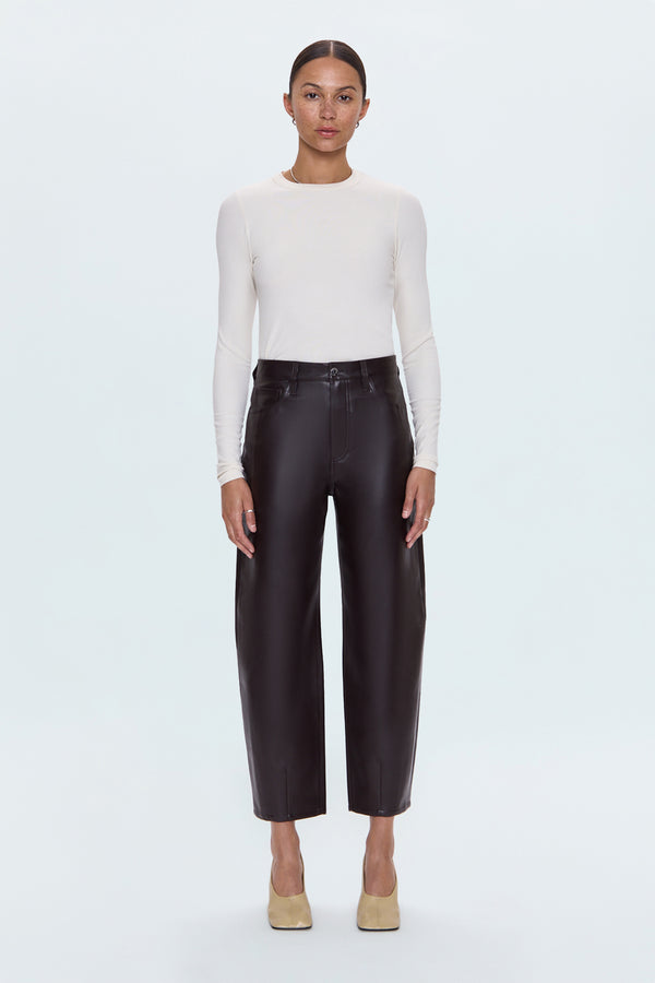 Eli High Rise Barrel Jean - French Roast