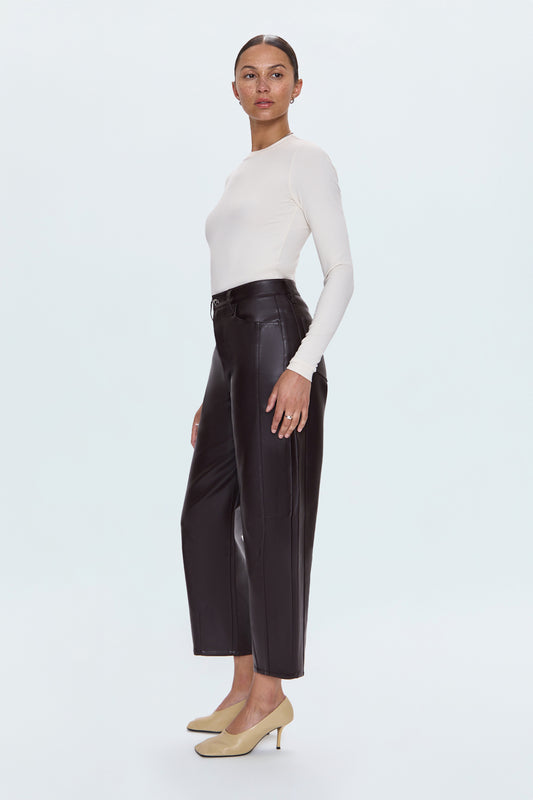 Eli High Rise Barrel Jean - French Roast