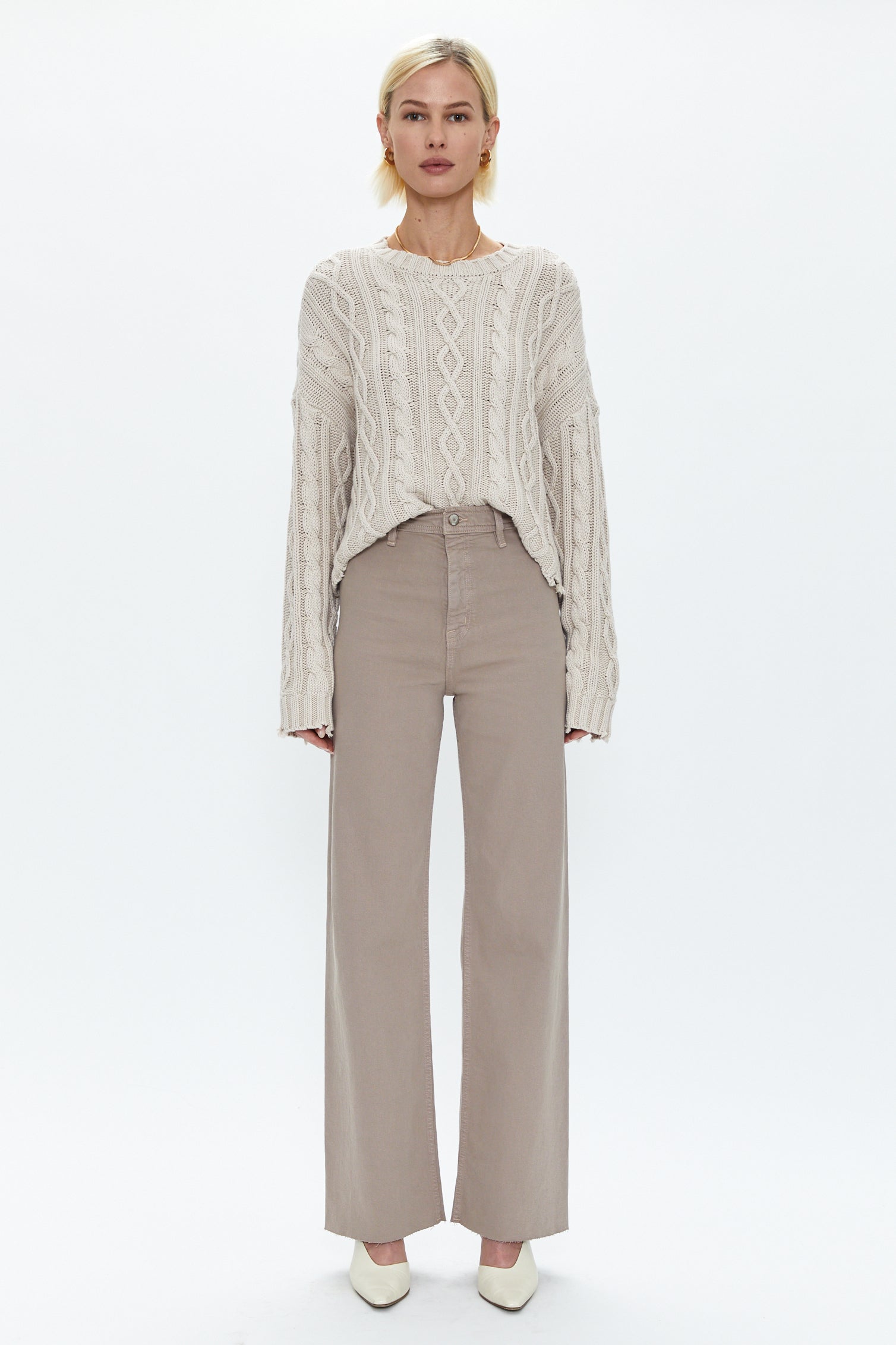 Penny High Rise Wide Leg Burlock