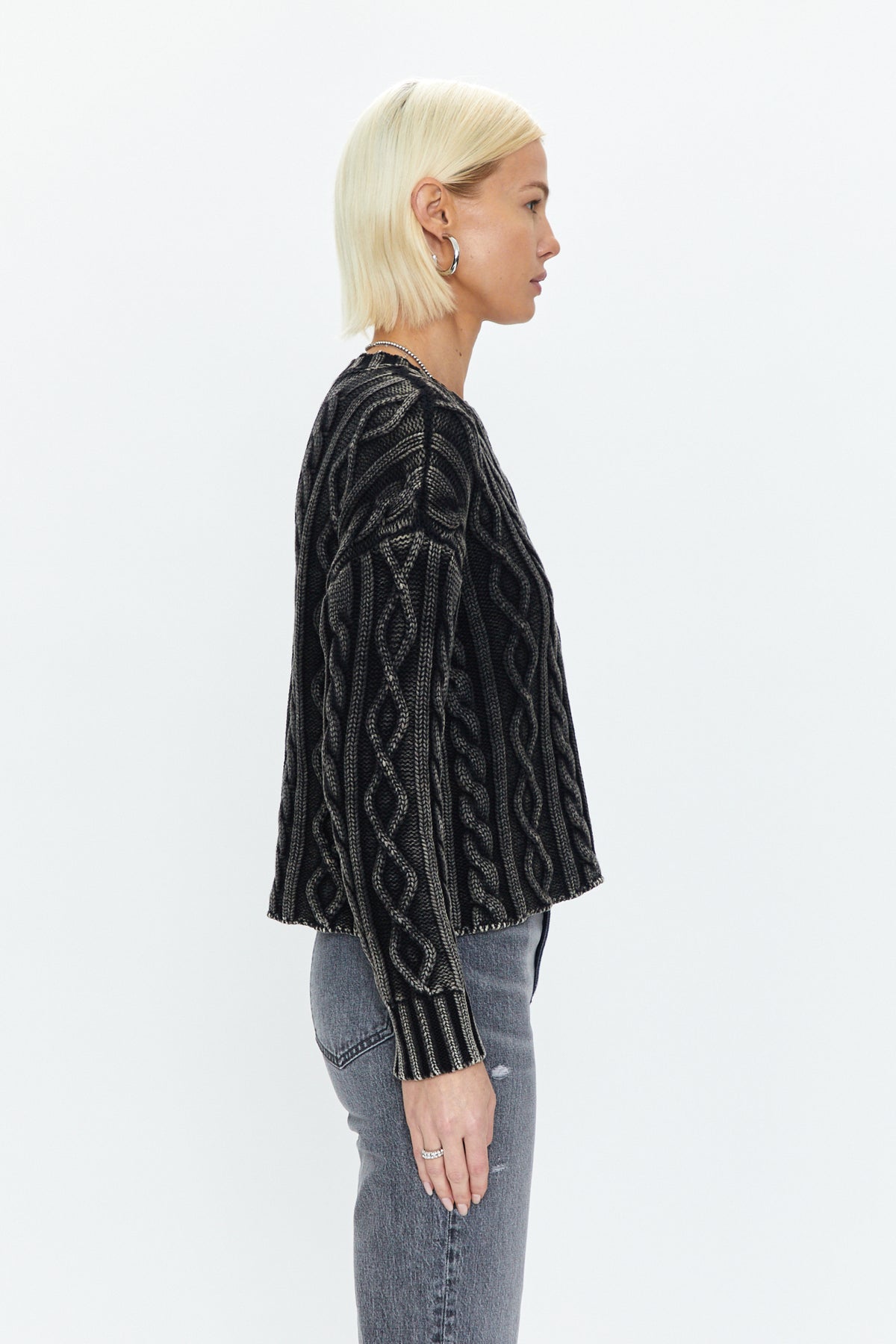 Eva Pullover Sweater - Sandwashed Black