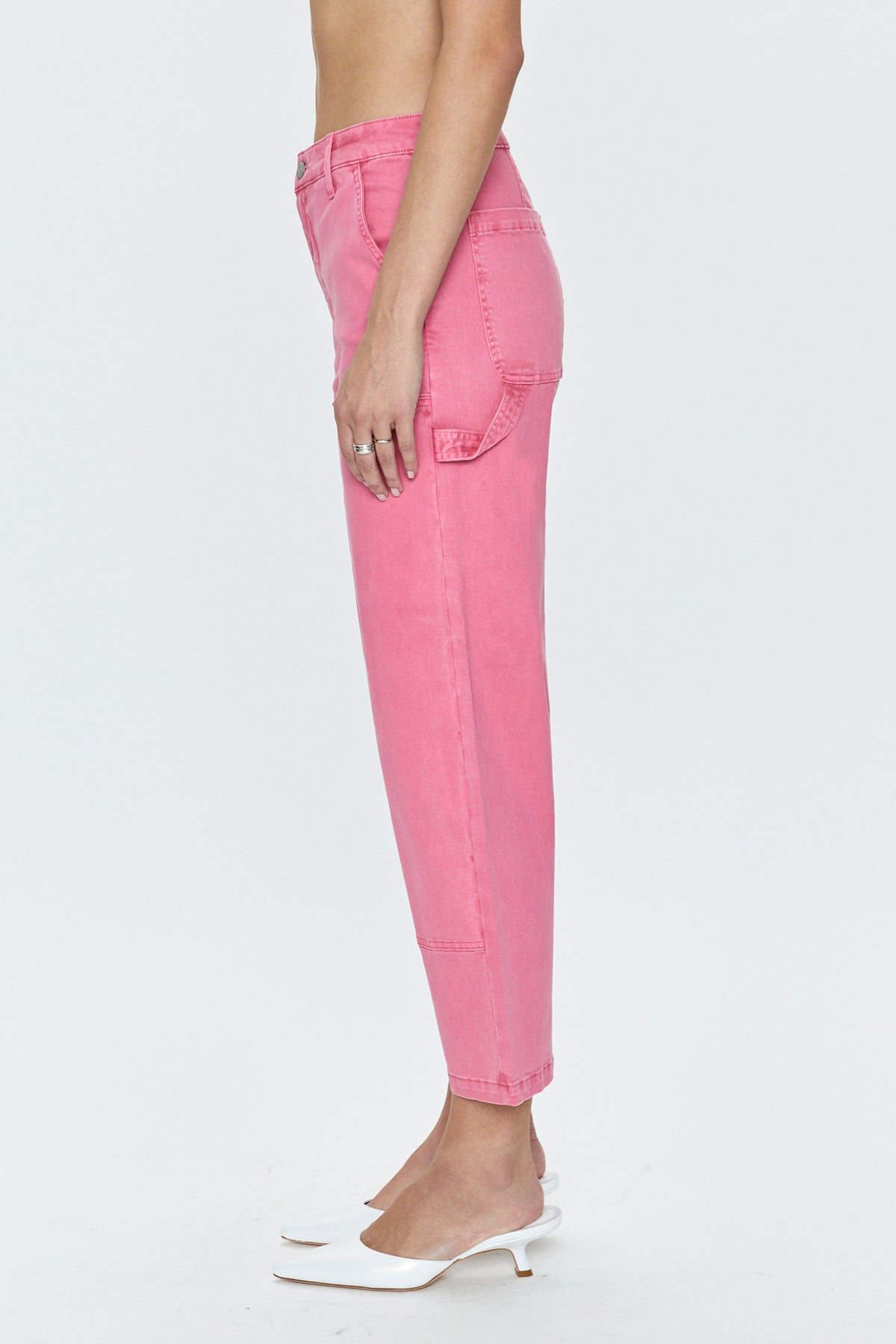 Ashton Straight Leg Carpenter Ankle - Pink Dahlia