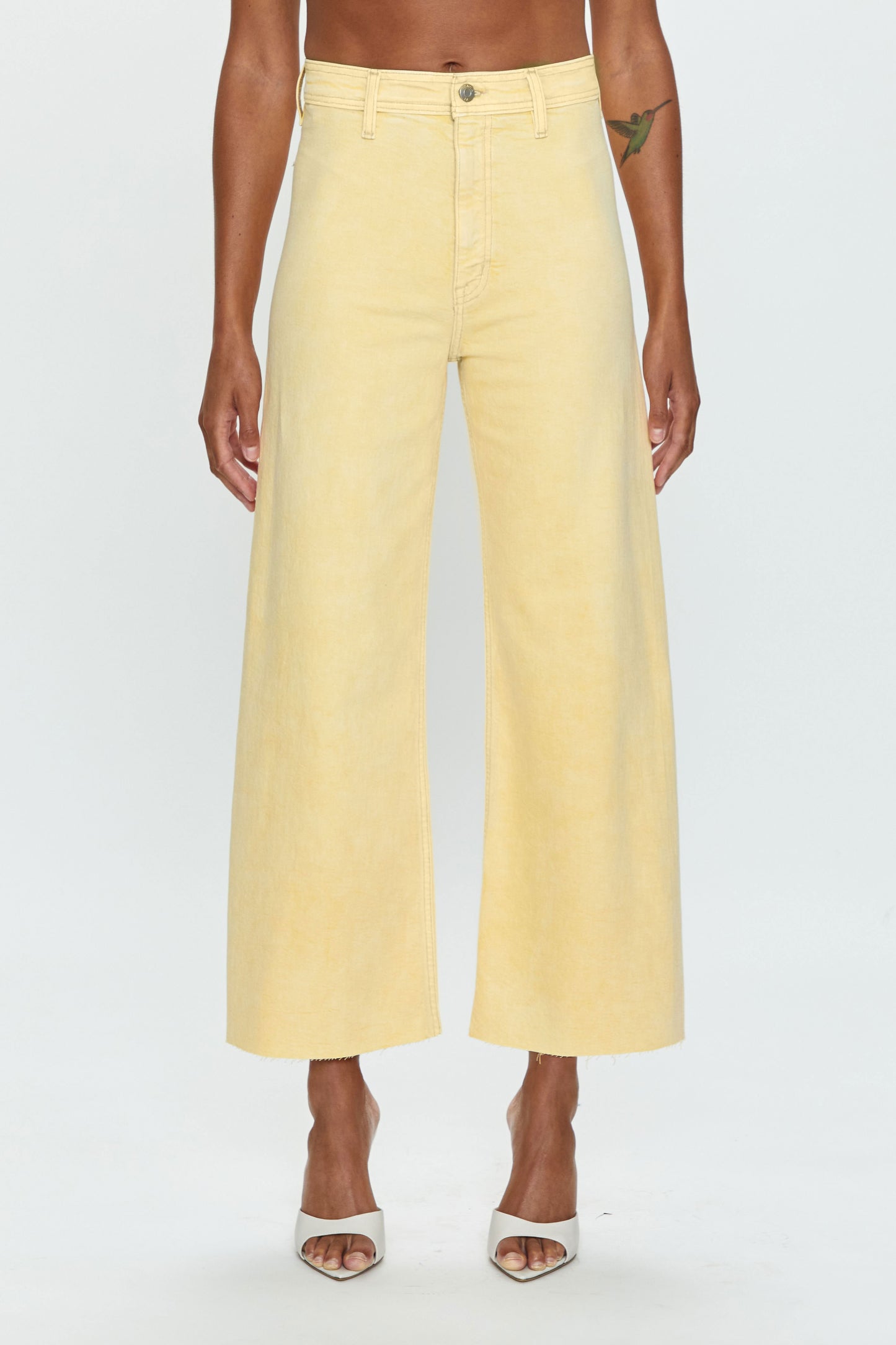 Penny High Rise Wide Leg Crop Jean -  Soft Honey