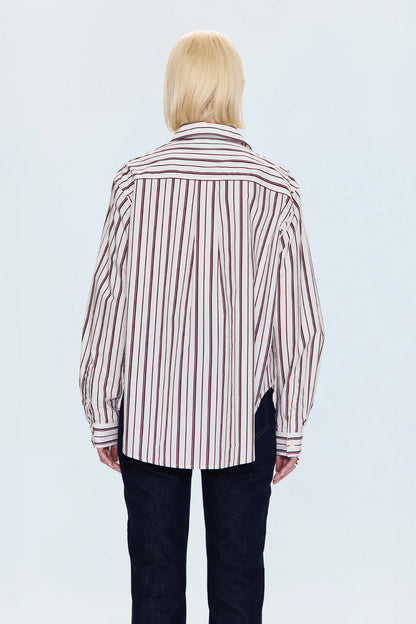 Finlay Shirt - Claret Stripe