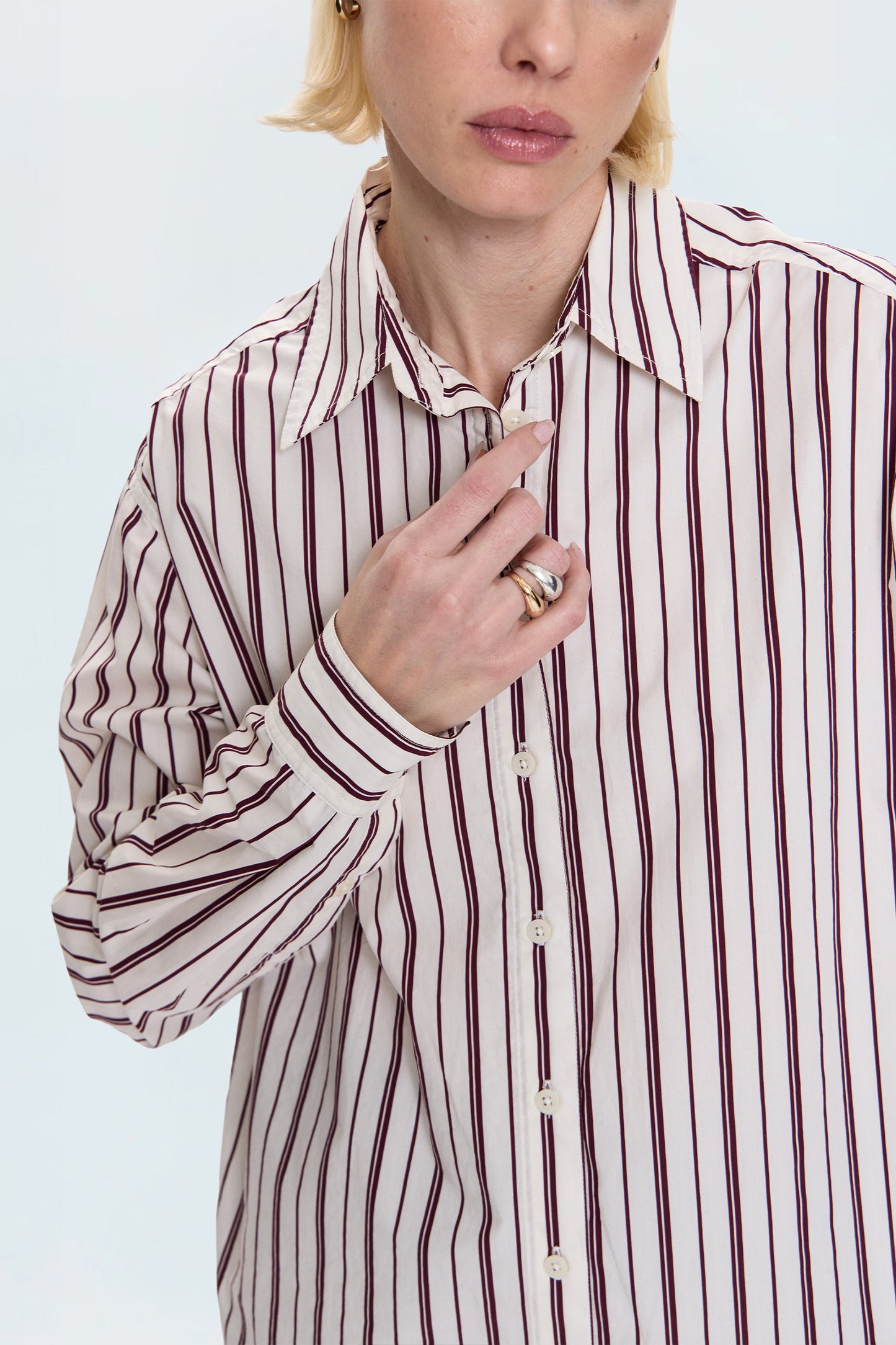 Finlay Shirt - Claret Stripe