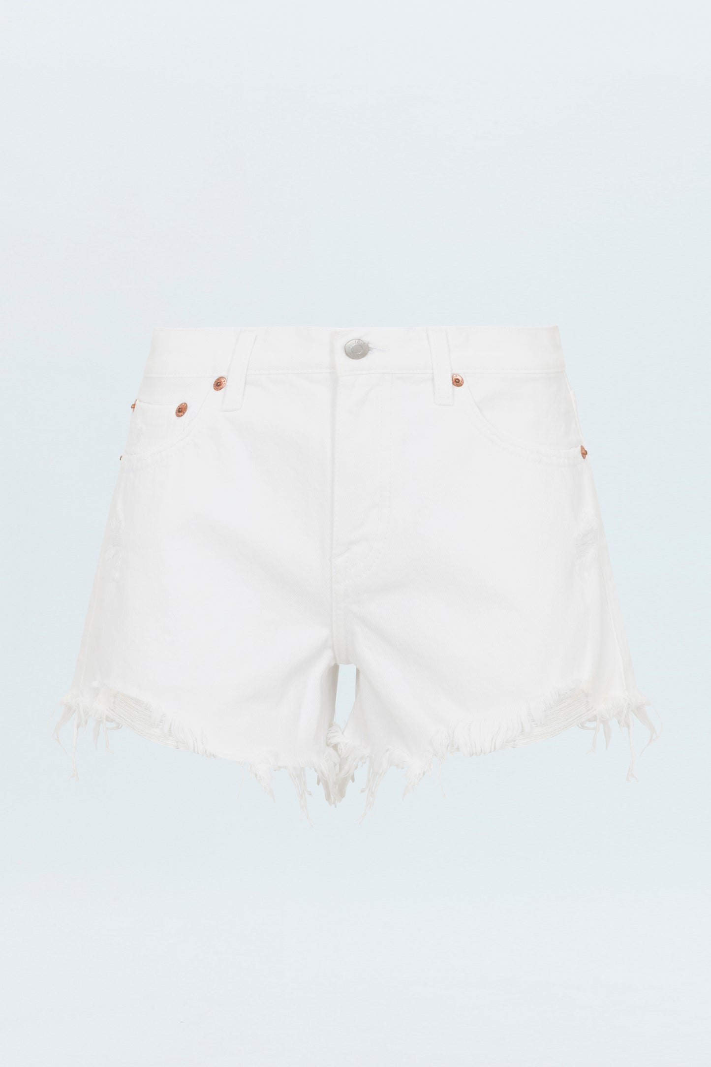 Gigi Low Rise Cut Off - Luxe White Distressed