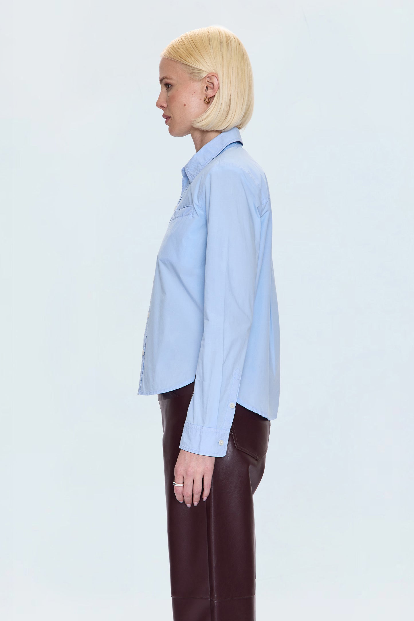 Ines Soft Blazer Shirt - City Blue