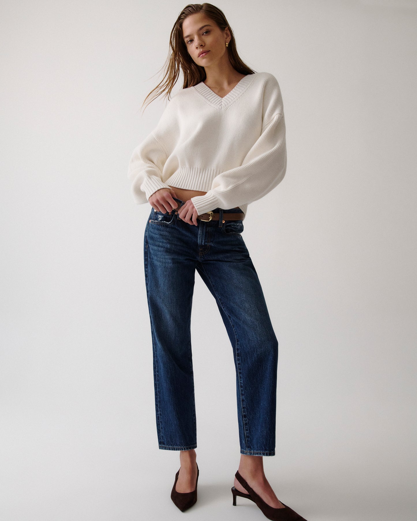 Issa Mid Rise Relaxed Ankle Straight - Mirage