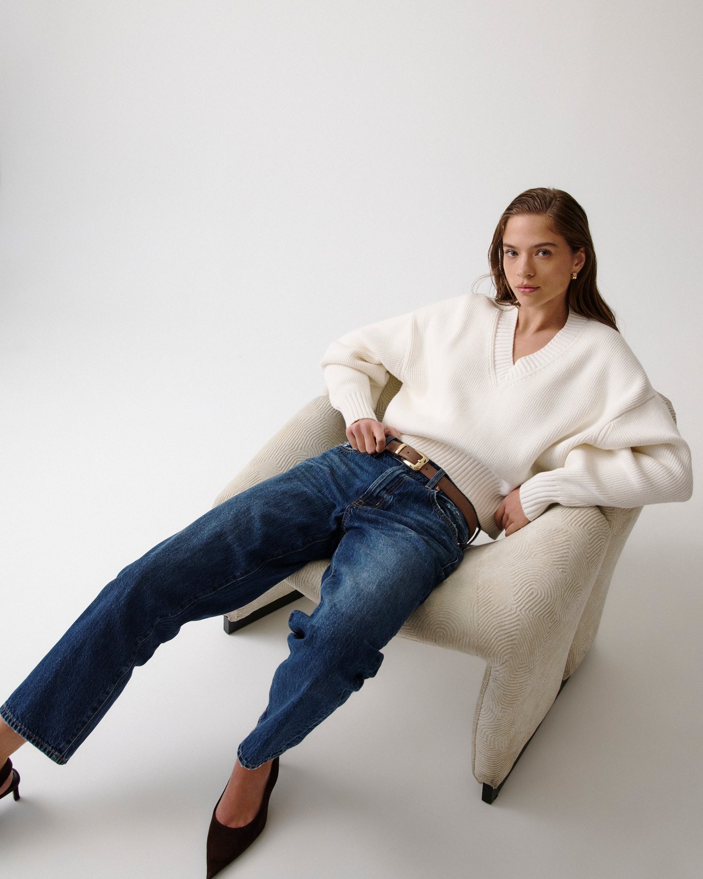 Issa Mid Rise Relaxed Ankle Straight - Mirage