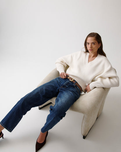 Issa Mid Rise Relaxed Ankle Straight - Mirage