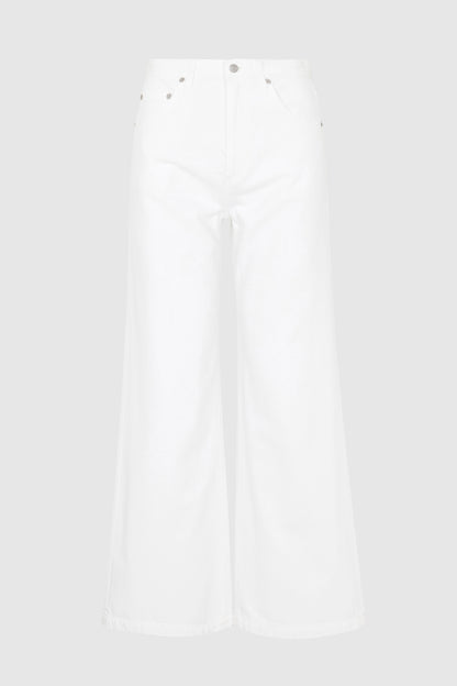 Pistola PETITE Jadyn Low Slung Palazzo Jean - Vivid White relaxed jeans