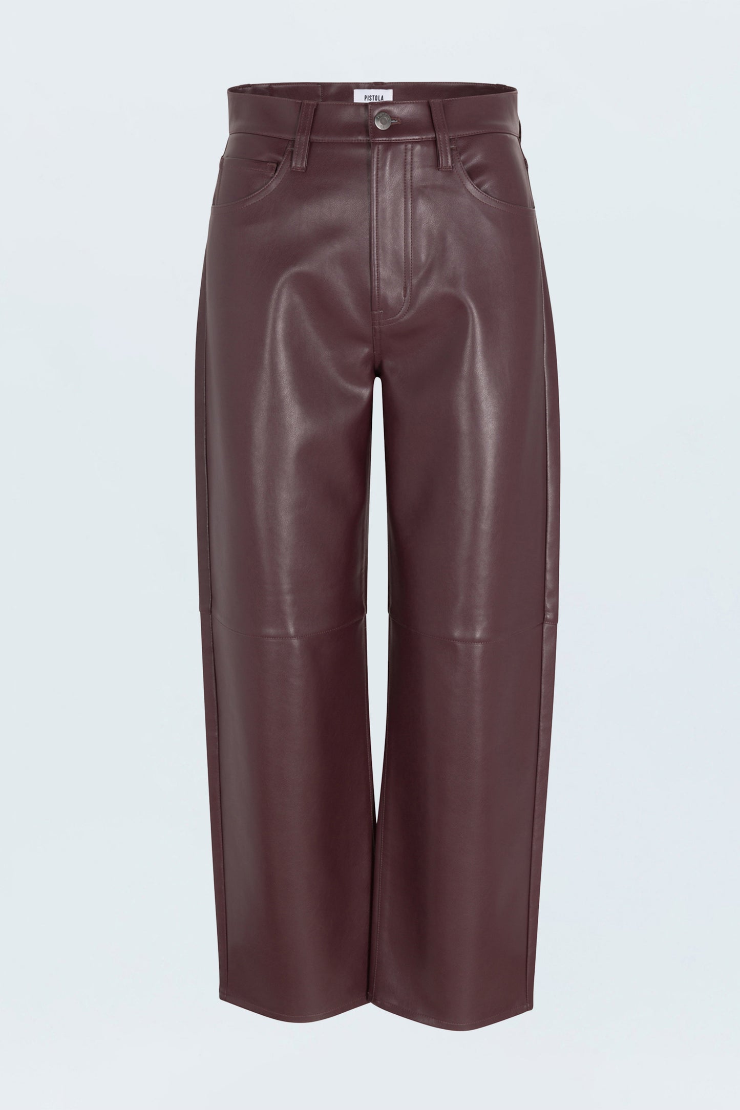 Jett High Rise Bowed Straight Pant - Cabernet
