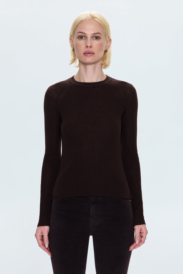 Juno Feather Weight Sweater - Mocha
