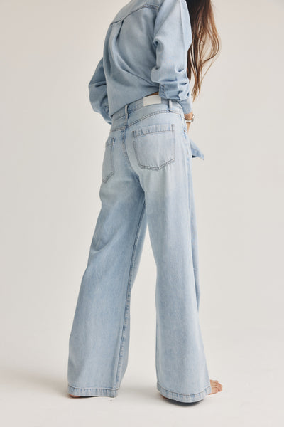 Jadyn Mid Rise Palazzo Jean - Chateau – Pistola Denim