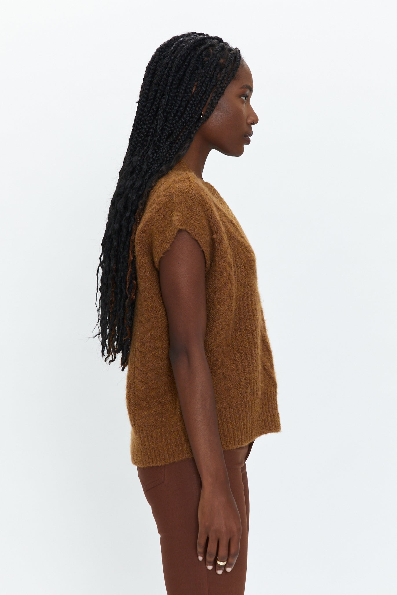 Kiran Sweater Vest - Chestnut Cable