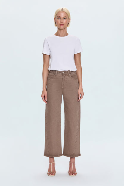 Kyra High Rise Bowed Wide Leg – Tannin