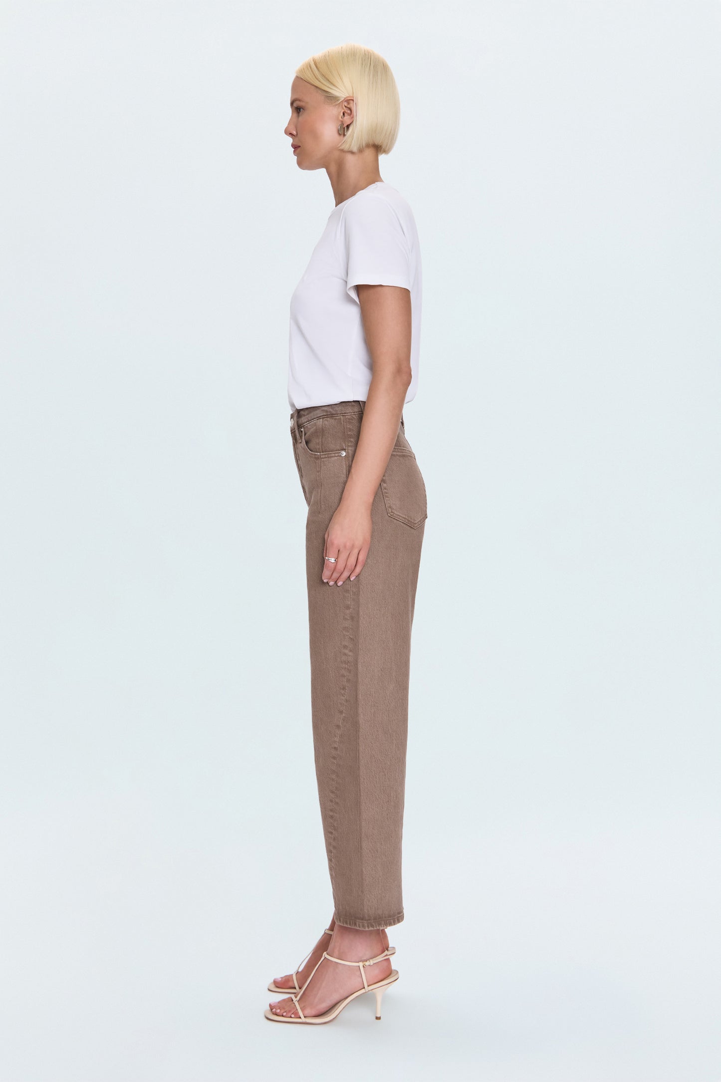 Kyra High Rise Bowed Wide Leg – Tannin