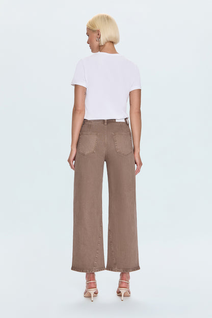 Kyra High Rise Bowed Wide Leg – Tannin