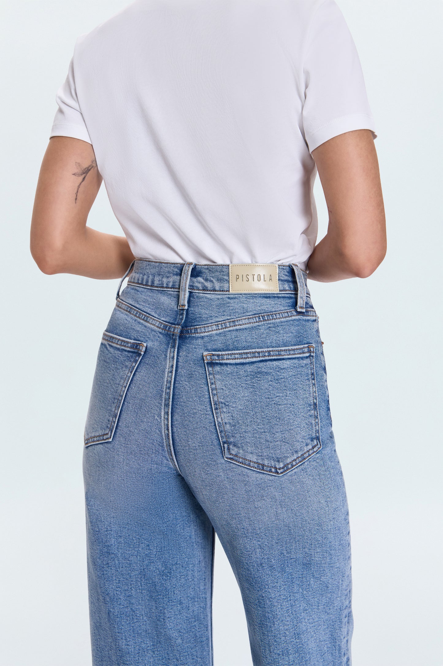 Lana Crop High Rise Ultra Wide Jean - Bistro