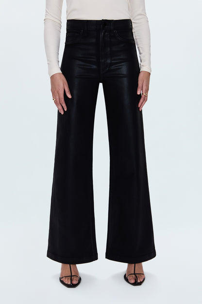 Lana High Rise Ultra Wide Jean - Coated Noir