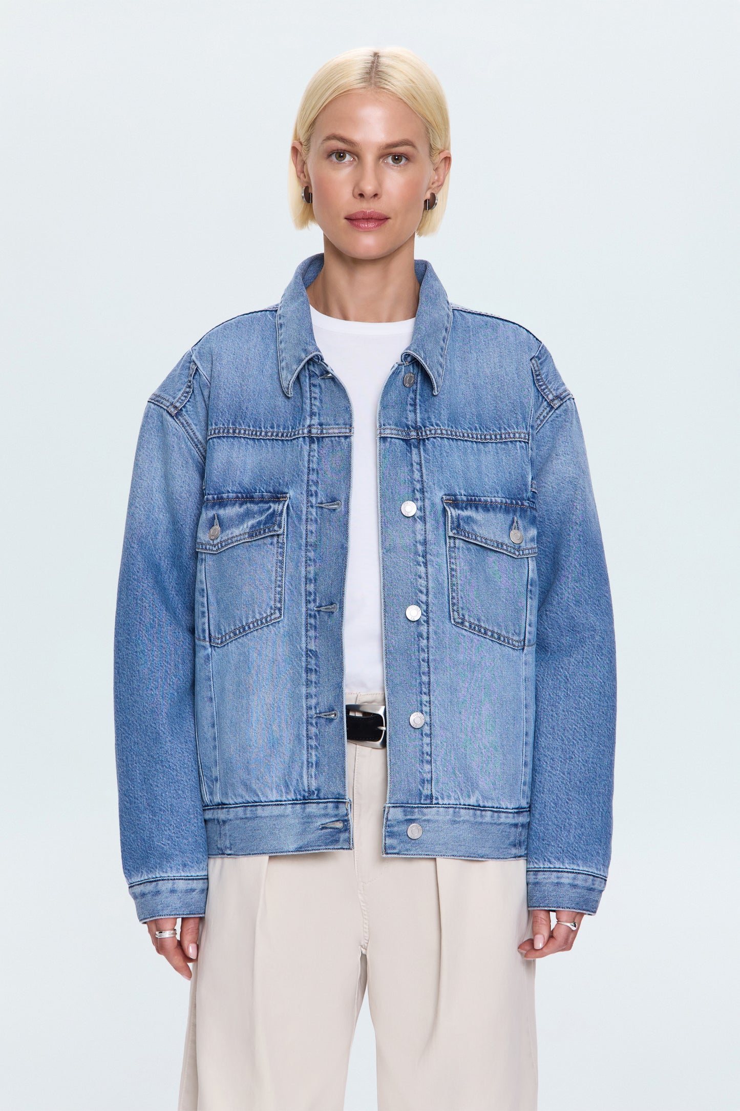 Landon Seamed Padded Trucker Jacket - Prestige