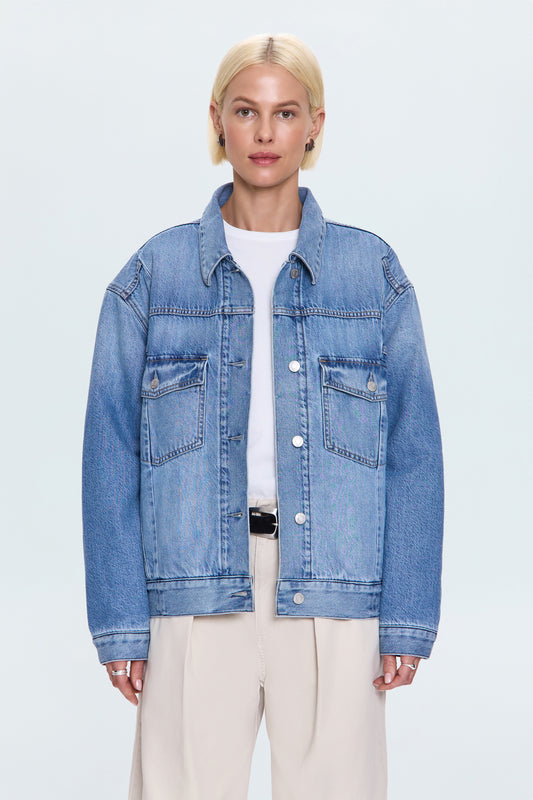 Landon Seamed Padded Trucker Jacket - Prestige
