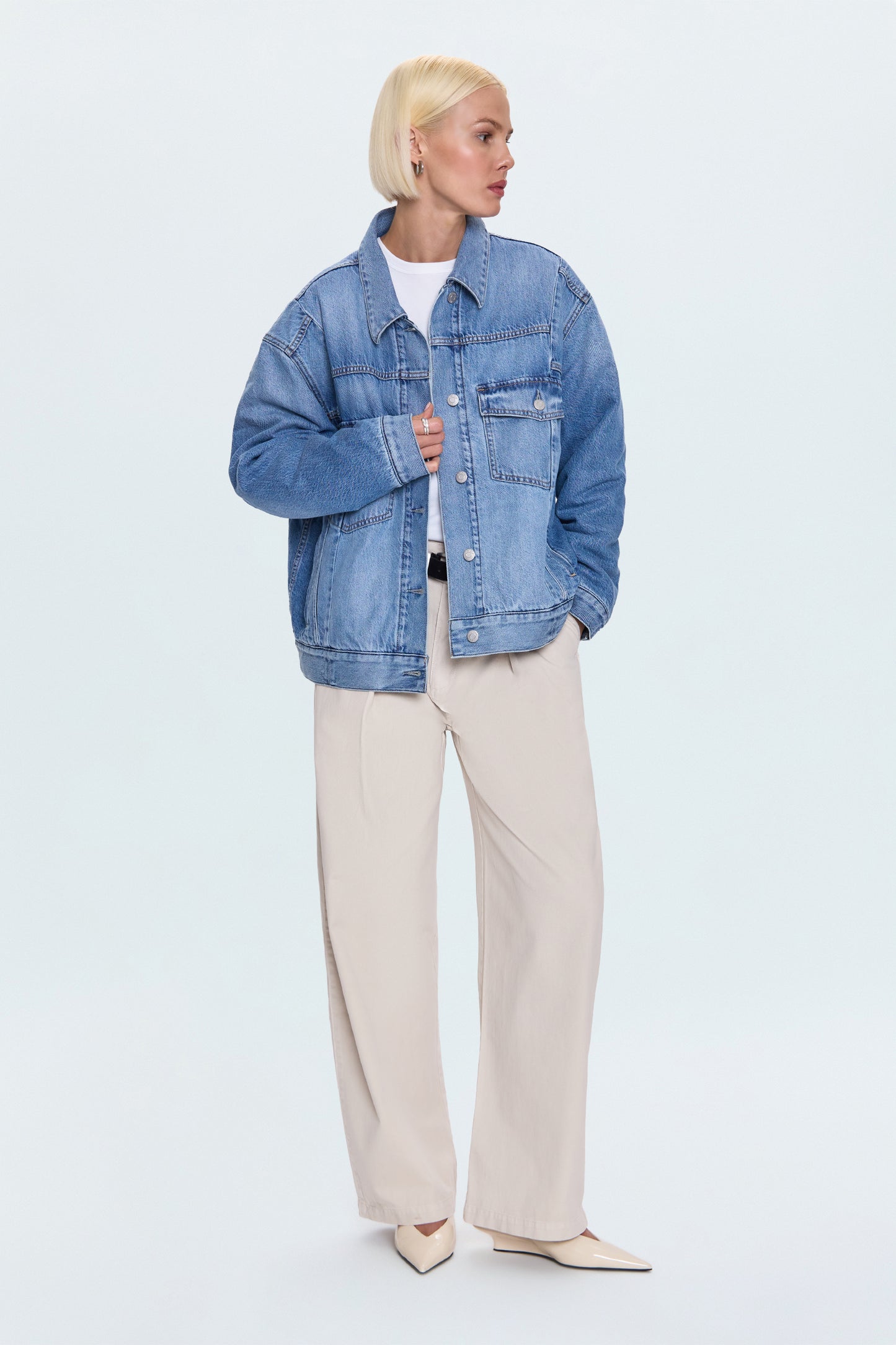 Landon Seamed Padded Trucker Jacket - Prestige