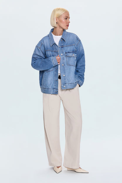 Landon Seamed Padded Trucker Jacket - Prestige