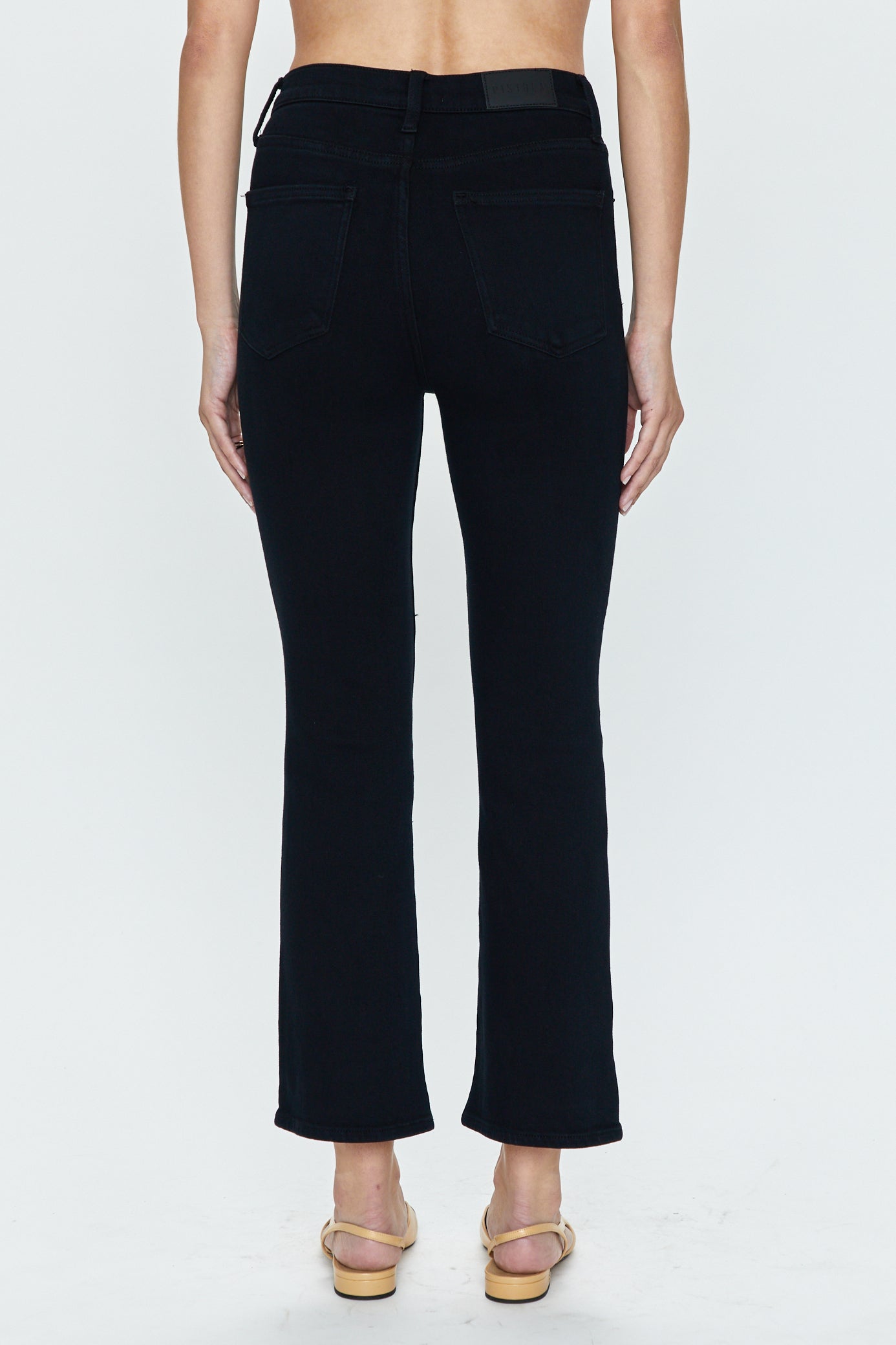Lennon High Rise Crop Boot - Dark Vinyl