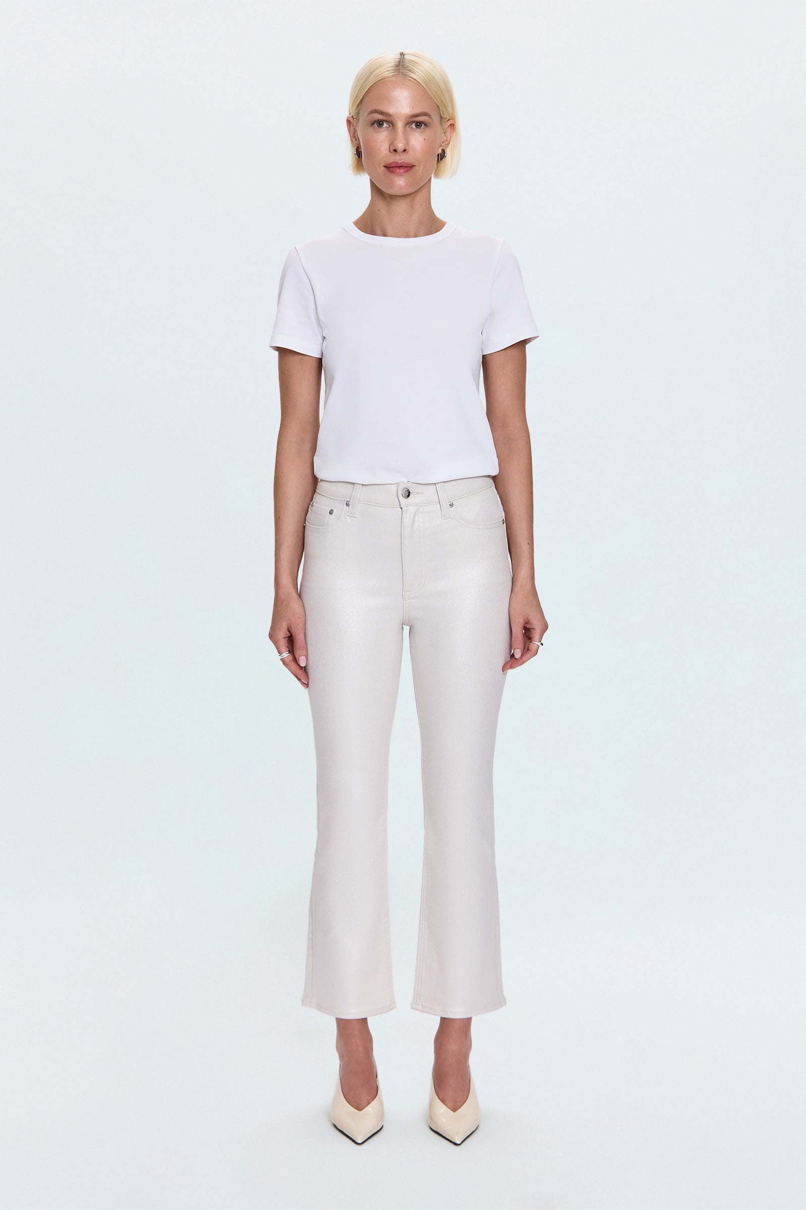 Lennon High Rise Crop Boot Jean Luster