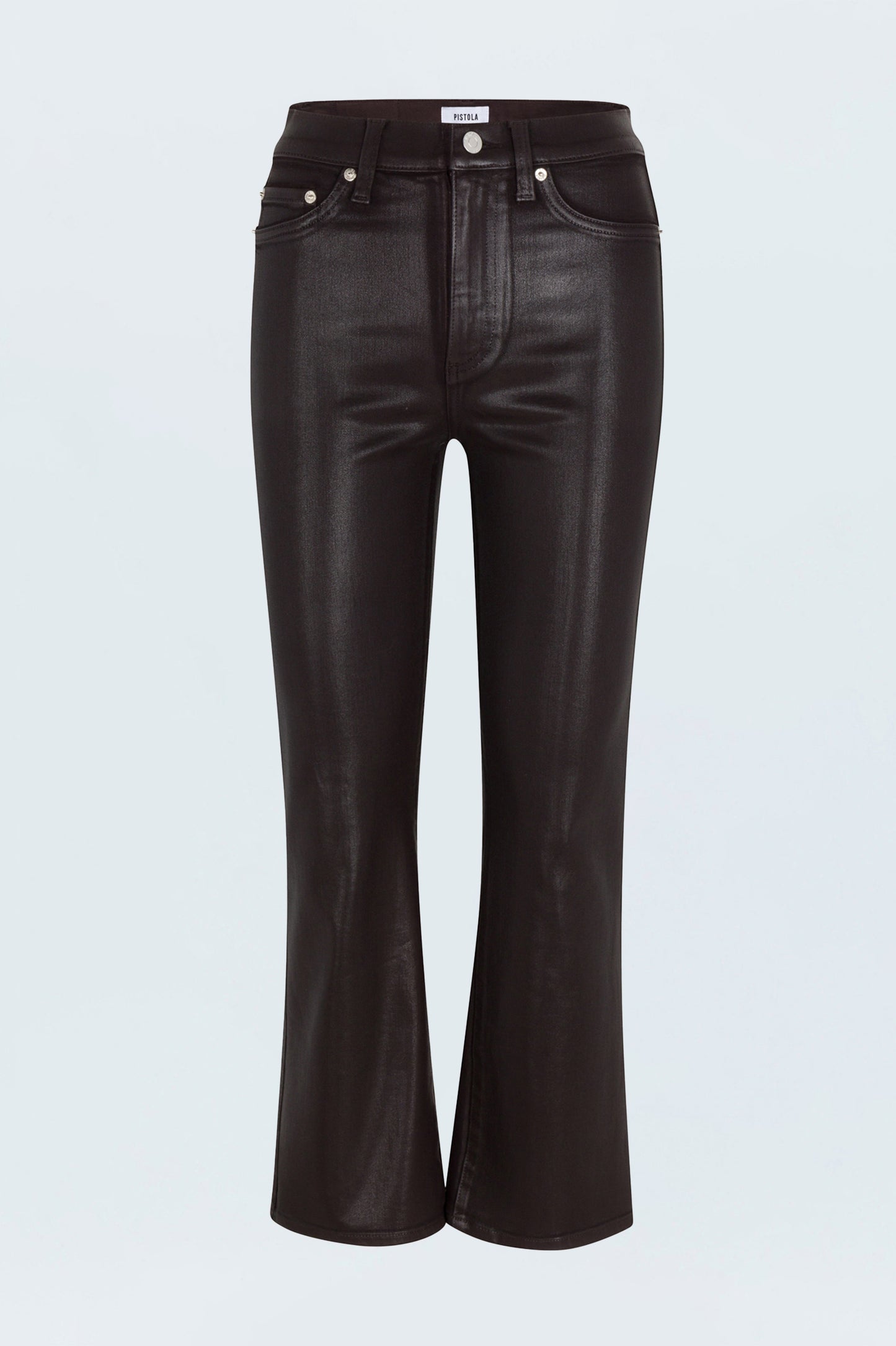Lennon High Rise Crop Boot Pant - Coated Mocha