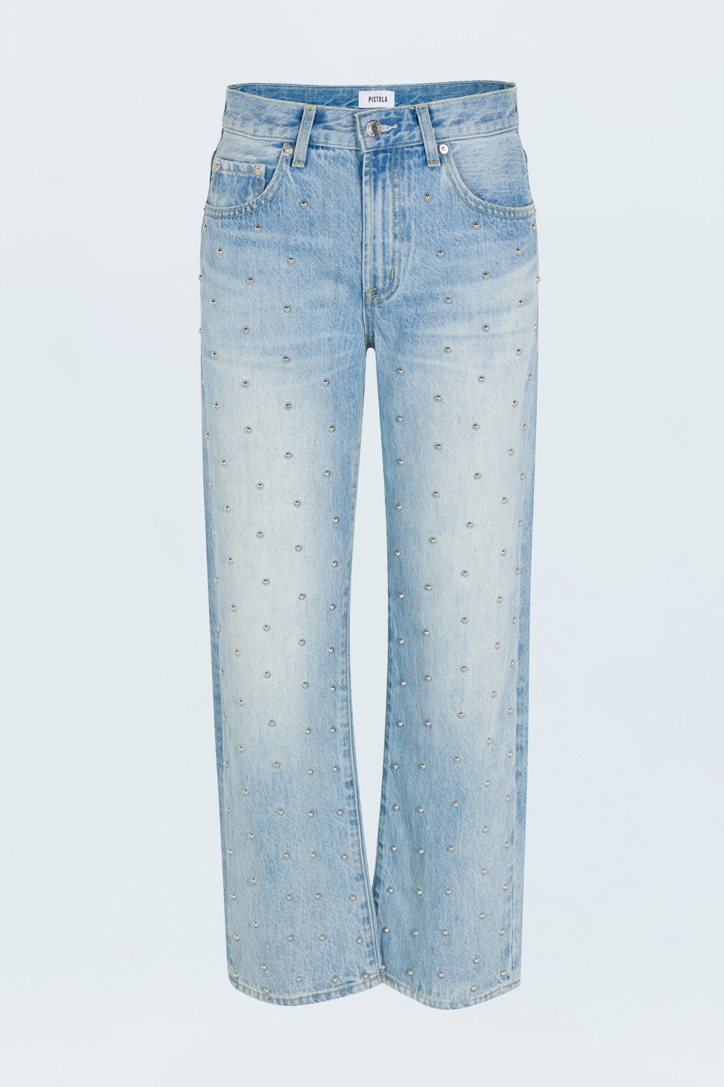 Lexi Mid Rise Bowed Straight Jean - Aries