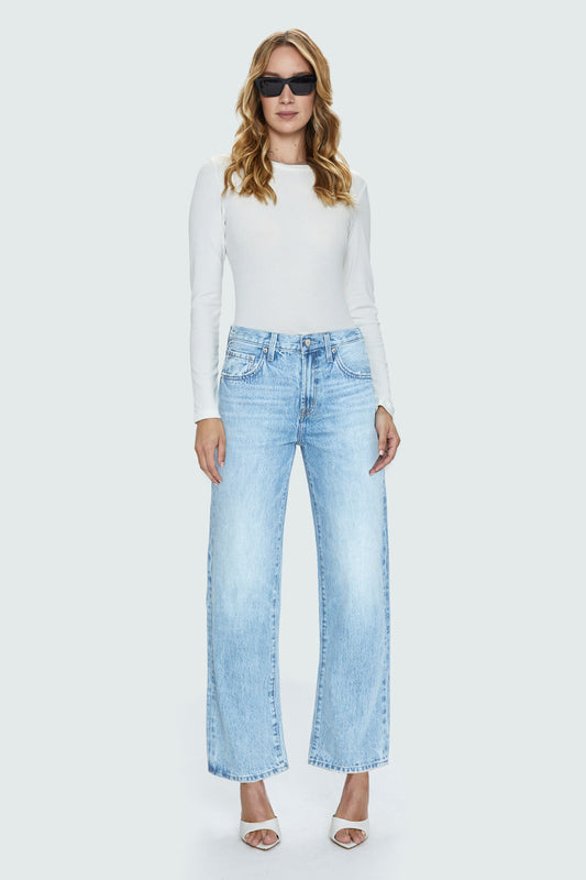 Lexi Mid Rise Bowed Straight Jean - Enchanted Vintage