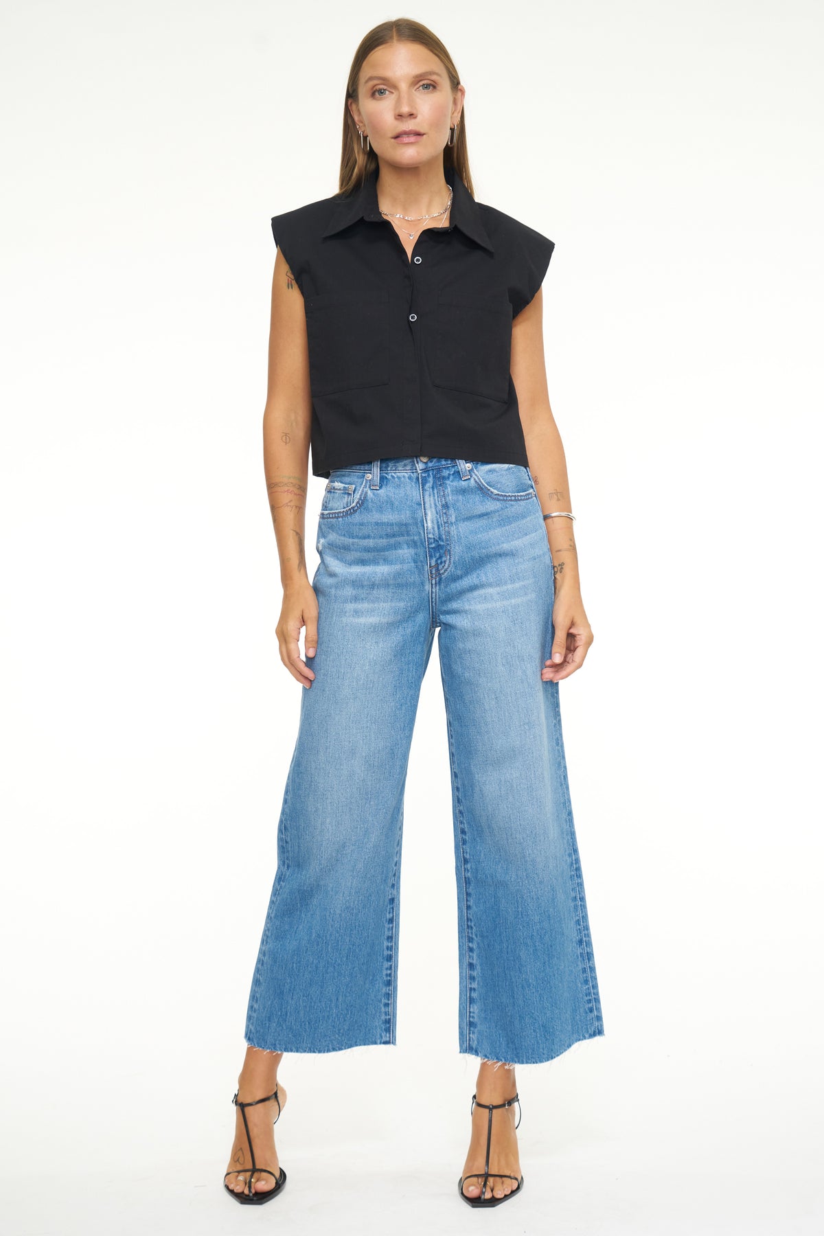 Loretta High Rise Wide Leg Ankle - Solstice Vintage