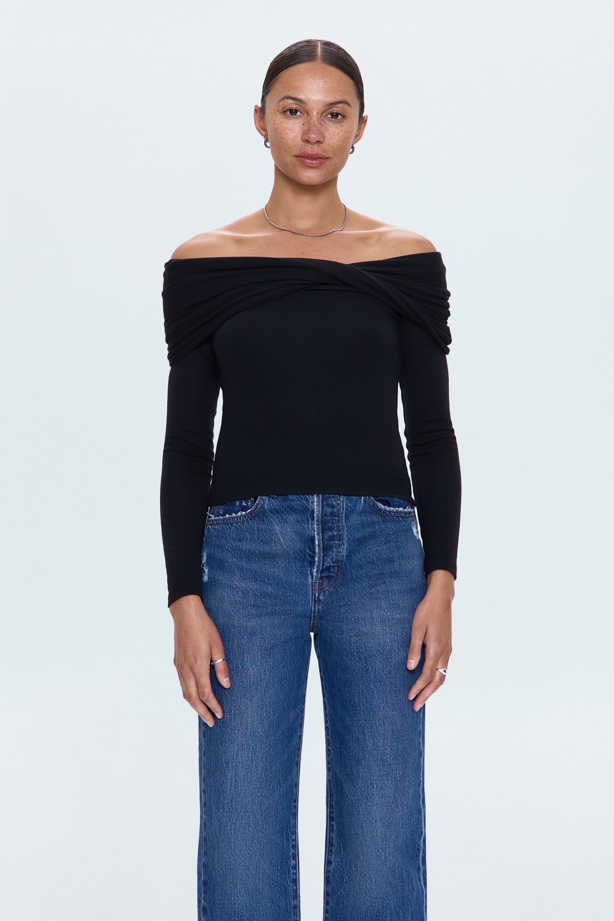 Lyra Off Shoulder Top Noir