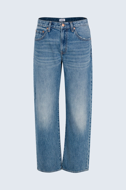 Lexi Mid Rise Bowed Straight Jean - Metropolis