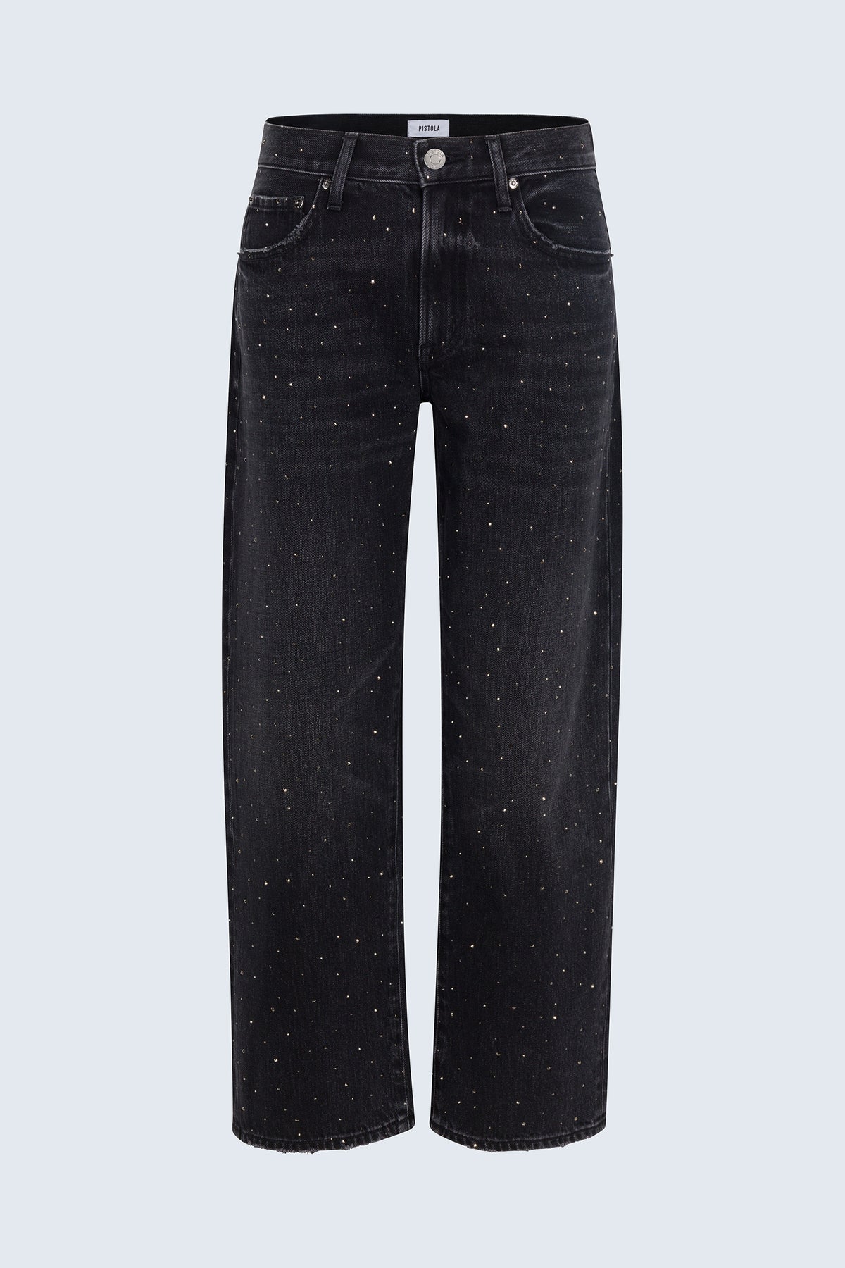 Lexi Mid Rise Bowed Straight Jean - Silver Screen – Pistola Denim