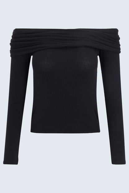 Lyra Off The Shoulder Top - Noir
