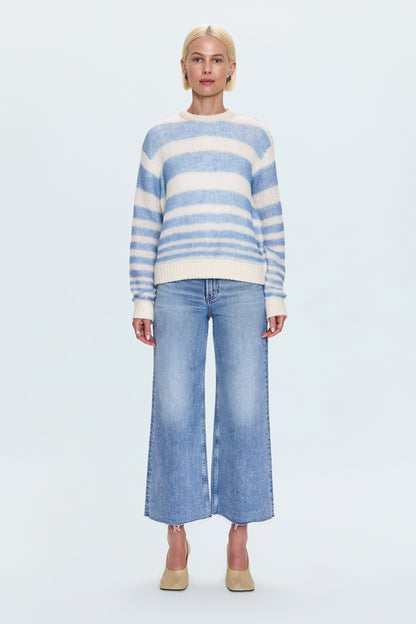 Moa Striped Bubble Sweater - Blue Gradient Stripe