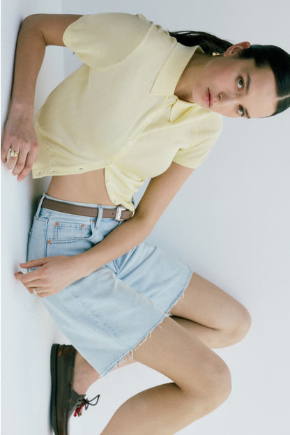 Pistola Nolan Relaxed Straight Cut Off - Postcards Vintage straight relaxed jeans